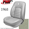 43-80908-3295 PARCHMENT PEARL METALLIC - CAMARO 1968 FRONT ONLY SPORT BUCKET SEAT UPHOLSTERY DELUXE VINYL