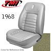 43-80928-3307 IVY/GREEN GOLD - CAMARO 1968 FRONT SPORT BUCKETS & REAR SEAT DELUXE VINYL - CAMARO NON-FOLDING REAR 53 WIDE - image 1