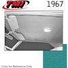20-8057-933 TURQ/AQUA - 1967 COUPE HEADLINER INCLUDES EXTRA VINYL TO COVER SAILPANELS W/O BACKBOARDS - image 1