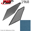 20-8068-984 MEDIUM BLUE - 1968 COUPE SAIL PANELS 1 PAIR COMPLETE READY TO INSTALL - image 1