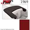 22-8107-3597 MED. RED - 1969 CONVERTIBLE TOP BOOT REPLACEMENT STYLE WITHOUT CLIPS - image 1
