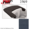 22-8107-3598 DARK RED - 1969 CONVERTIBLE TOP BOOT REPLACEMENT STYLE WITHOUT CLIPS - image 1