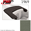 22-8107-3603 MEDIUM GREEN - 1969 CONVERTIBLE TOP BOOT REPLACEMENT STYLE WITHOUT CLIPS