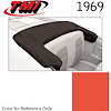 22-8107-4088 HUGGER ORANGE - 1969 CONVERTIBLE TOP BOOT REPLACEMENT STYLE WITHOUT CLIPS - image 1