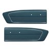 10-70806-3097 TURQUOISE - 1966 MUSTANG COUPE CONVERTIBLE 2+2 FASTBACK STANDARD DOOR PANELS VINYL - image 1