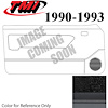 10-73000-958-801-72S BLACK W/BLACK COMFORTWV/GRAY STRIPE/BLACK MAP POCKET - 1990-93 MUSTANG COUPE/HA - image 1