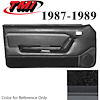 10-73007-958-801-53S BLACK W/BLACK COMFORTWV/GRAY STRIPE/BLACK CARPET - 1987-89 MUSTANG COUPE & HATC - image 1