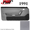 10-73101-972-972 TITANIUM GRAY 1990-92 - 1992 MUSTANG COUPE & HATCHBACK DOOR PANELS POWER WINDOWS WITH VINYL INSERTS - image 1