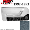 10-73102-18-18 ROYAL/LAPIS BLUE 1993 - 1992-93 MUSTANG COUPE & HATCHBACK DOOR PANELS POWER WINDOWS WITHOUT INSERTS - image 1