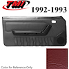 10-73102-6244-6244 SCARLET RED 1990-92 - 1992-93 MUSTANG COUPE & HATCHBACK DOOR PANELS POWER WINDOWS WITHOUT INSERTS - image 1