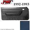 10-73102-6426-6426 CRYSTAL BLUE 1990-92 - 1992-93 MUSTANG COUPE & HATCHBACK DOOR PANELS POWER WINDOWS WITHOUT INSERTS - image 1