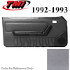 10-73102-972-972 TITANIUM GRAY 1990-92 - 1992-93 MUSTANG COUPE & HATCHBACK DOOR PANELS POWER WINDOWS WITHOUT INSERTS - image 1