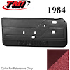 10-73104-3116-7298 CANYON RED WITH RED CARPET - 1985 MUSTANG COUPE & HATCHBACK DOOR PANELS POWER WINDOWS POWER DOOR LOCKS - image 1