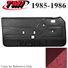10-73105-3116-6P-7298 CANYON RED WITH RED CARPET - 1985-86 MUSTANG COUPE & HATCHBACK DOOR PANELS POWER WINDOWS POWER DOOR LOCKS - image 1
