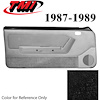 10-73107-958-958-801 BLACK NOT ORIGINAL - 1987-89 MUSTANG COUPE & HATCHBACK DOOR PANELS POWER WINDOWS WITH VINYL INSERTS - image 1