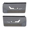 10-73117-953-71-857 MEDIUM SMOKE GRAY - 1987-89 MUSTANG COUPE & HATCHBACK DOOR PANELS POWER WINDOWS WITH TWEED INSERTS - image 1
