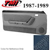10-73117-968-73-9304 REGATTA BLUE - 1987-89 MUSTANG COUPE & HATCHBACK DOOR PANELS POWER WINDOWS WITH TWEED INSERTS - image 1