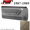 10-73117-973-74-906 SAND BEIGE - 1987-89 MUSTANG COUPE & HATCHBACK DOOR PANELS POWER WINDOWS WITH TWEED INSERTS - image 1