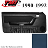 10-73120-6426-58-426 CRYSTAL BLUE 1990-92 - 1993 MUSTANG COUPE & HATCHBACK DOOR PANELS POWER WINDOWS WITH VELOUR INSERTS - image 1