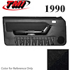 10-73120-6958-51-958 EBONY BLACK 1990-93 - 1990 MUSTANG COUPE & HATCHBACK DOOR PANELS POWER WINDOWS WITH VELOUR INSERTS - image 1