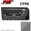 10-73120-972-56-972 TITANIUM GRAY 1990-92 - 1991 MUSTANG COUPE & HATCHBACK DOOR PANELS POWER WINDOWS WITH VELOUR INSERTS - image 1
