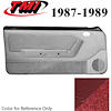 10-73127-6244-57-815 SCARLET RED - 1987-89 MUSTANG COUPE & HATCHBACK DOOR PANELS POWER WINDOWS WITH VELOUR INSERTS - image 1