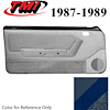 10-73127-968-58-9304 REGATTA BLUE - 1987-89 MUSTANG COUPE & HATCHBACK DOOR PANELS POWER WINDOWS WITH VELOUR INSERTS - image 1