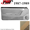 10-73127-973-54-906 SAND BEIGE - 1987-89 MUSTANG COUPE & HATCHBACK DOOR PANELS POWER WINDOWS WITH VELOUR INSERTS - image 1