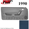 10-73200-6426-6426 CRYSTAL BLUE 1990-92 - 1993 MUSTANG COUPE & HATCHBACK DOOR PANELS MANUAL WINDOWS WITH VINYL INSERTS - image 1