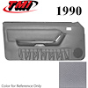 10-73200-972-972 TITANIUM GRAY 1990-92 - 1991 MUSTANG COUPE & HATCHBACK DOOR PANELS MANUAL WINDOWS WITH VINYL INSERTS - image 1