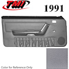 10-73201-972-972 TITANIUM GRAY 1990-92 - 1992 MUSTANG COUPE & HATCHBACK DOOR PANELS MANUAL WINDOWS WITH VINYL INSERTS - image 1