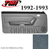 10-73202-18-18 ROYAL/LAPIS BLUE 1993 - 1992-93 MUSTANG COUPE & HATCHBACK DOOR PANELS MANUAL WINDOWS WITHOUT INSERTS - image 1