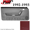 10-73202-6244-6244 SCARLET RED 1990-92 - 1992-93 MUSTANG COUPE & HATCHBACK DOOR PANELS MANUAL WINDOWS WITHOUT INSERTS - image 1