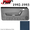10-73202-6426-6426 CRYSTAL BLUE 1990-92 - 1992-93 MUSTANG COUPE & HATCHBACK DOOR PANELS MANUAL WINDOWS WITHOUT INSERTS - image 1