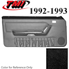 10-73202-6958-6958 EBONY BLACK 1990-93 - 1992-93 MUSTANG COUPE & HATCHBACK DOOR PANELS MANUAL WINDOWS WITHOUT INSERTS - image 1