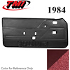10-73204-3116-7298 CANYON RED WITH RED CARPET - 1985 MUSTANG COUPE & HATCHBACK DOOR PANELS MANUAL WINDOWS - image 1