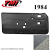 10-73204-955-857 DARK CHARCOAL GRAY WITH GRAY CARPET - 1984 MUSTANG COUPE & HATCHBACK DOOR PANELS MANUAL WINDOWS - image 1