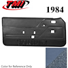 10-73204-970-8082 ACADEMY BLUE WITH BLUE CARPET - 1986 MUSTANG COUPE & HATCHBACK DOOR PANELS MANUAL WINDOWS - image 1