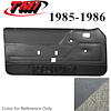 10-73205-955-5P-857 CHARCOAL GRAY WITH GRAY CARPET - 1985-86 MUSTANG COUPE & HATCHBACK DOOR PANELS MANUAL WINDOWS - image 1