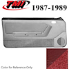 10-73207-6244-44-815 SCARLET RED - 1987-89 MUSTANG COUPE & HATCHBACK DOOR PANELS MANUAL WINDOWS WITH VINYL INSERTS - image 1