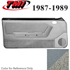 10-73207-953-953-857 MEDIUM SMOKE GRAY - 1987-89 MUSTANG COUPE & HATCHBACK DOOR PANELS MANUAL WINDOWS WITH VINYL INSERTS - image 1