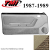 10-73207-973-973-906 SAND BEIGE - 1987-89 MUSTANG COUPE & HATCHBACK DOOR PANELS MANUAL WINDOWS WITH VINYL INSERTS - image 1