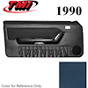 10-73220-6426-58-426 CRYSTAL BLUE 1990-92 - 1993 MUSTANG COUPE & HATCHBACK DOOR PANELS MANUAL WINDOWS WITH VELOUR INSERTS - image 1