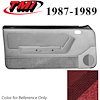 10-73227-6244-57-815 SCARLET RED - 1987-89 MUSTANG COUPE & HATCHBACK DOOR PANELS MANUAL WINDOWS WITH VELOUR INSERTS - image 1