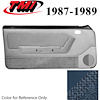 10-73227-968-58-9304 REGATTA BLUE - 1987-89 MUSTANG COUPE & HATCHBACK DOOR PANELS MANUAL WINDOWS WITH VELOUR INSERTS - image 1
