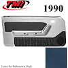 10-74101-6426-6426 CRYSTAL BLUE 1990-92 - 1994 MUSTANG CONVERTIBLE DOOR PANELS POWER WINDOWS WITH VINYL INSERTS - image 1
