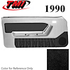 10-74101-6958-6958 EBONY BLACK 1990-93 - 1991 MUSTANG CONVERTIBLE DOOR PANELS POWER WINDOWS WITH VINYL INSERTS - image 1
