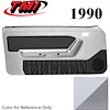 10-74101-965-972 WHITE WITH TITANIUM 1990-92 - 1995 MUSTANG CONVERTIBLE DOOR PANELS POWER WINDOWS WITH VINYL INSERTS - image 1
