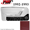 10-74102-6244-6244 SCARLET RED 1990-92 - 1992-93 MUSTANG CONVERTIBLE DOOR PANELS POWER WINDOWS WITHOUT INSERTS - image 1