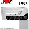 10-74102-6687-6687 OPAL GRAY 1993 - 1992-93 MUSTANG CONVERTIBLE DOOR PANELS POWER WINDOWS WITHOUT INSERTS - image 1